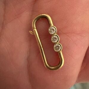 Tri-Bezel Diamond Paper Clip Connector